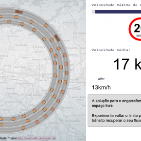 Simulador de trânsito mostra relação entre velocidade e engarrafamentos Simulador de trânsito mostra relação entre velocidade e engarrafamentos